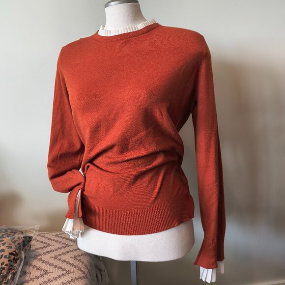 VILA MILANO Ruffled Neck & Cuffs Sweater - Picture 1 of 7